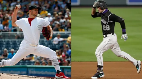 Trevor Bauer y Nolan Arenado