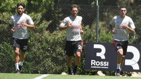 River se entrena pensando en el domingo.