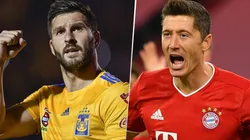 Gignac y Lewandowski (Imagen: Getty)