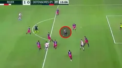 River entró tocando al área y le metió el primero a Defensores de Pronunciamiento