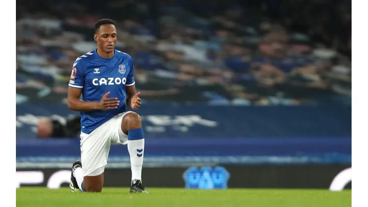 Yerry Mina, defensor colombiano del Everton de Inglaterra.