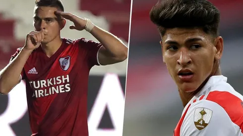 Rafael Santos Borré y Jorge Carrascal, jugadores colombianos de River Plate.