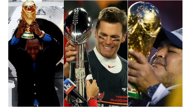 Pelé, Tom Brady y Diego Maradona