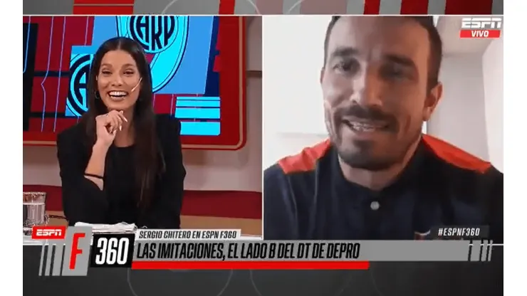 Sergio Chitero en su aparición en 'ESPN'.