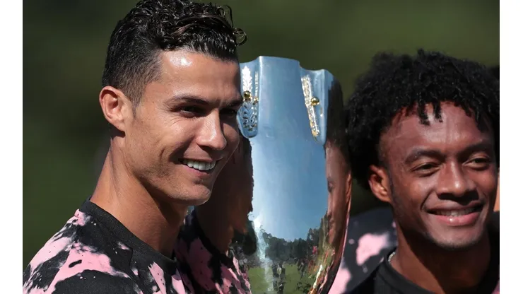 Cristiano Ronaldo y Juan Guillermo Cuadrado, juntos en la Juventus de Italia.