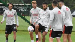 El entrenamiento de River de este lunes.