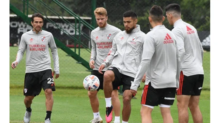 El entrenamiento de River de este lunes.