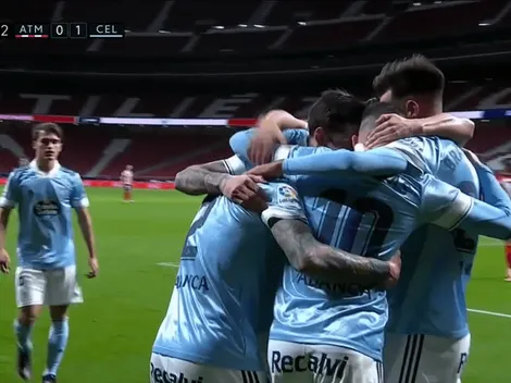 Renato Tapia participó en gol del Celta contra el Atlético de Madrid