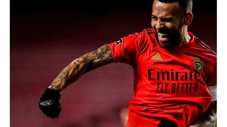 La contundente celebración de Nicolás Otamendi.