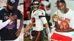 LeBron James, Tom Brady y Michael Jordan