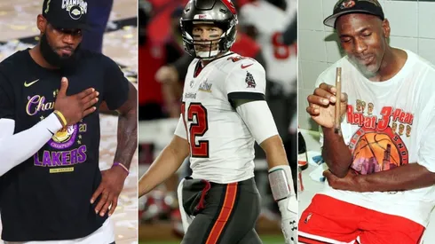 LeBron James, Tom Brady y Michael Jordan