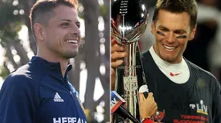 Chicharito Hernández se rindió ante Tom Brady.