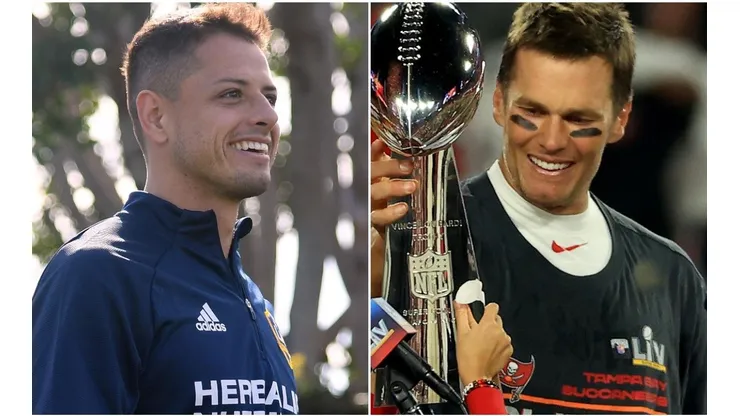 Chicharito Hernández se rindió ante Tom Brady.