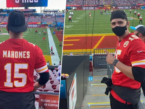 Alan Pulido apoyó a los Chiefs en el Super Bowl LV