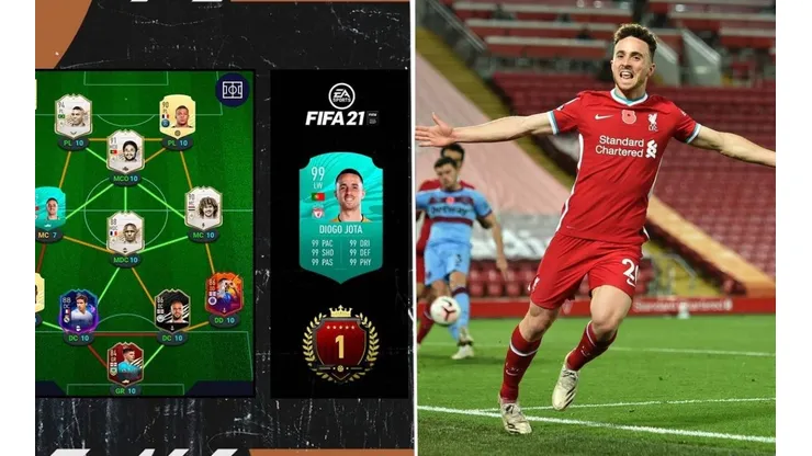 También la rompe en la play: delantero del Liverpool queda Top 1 en FUT Champions