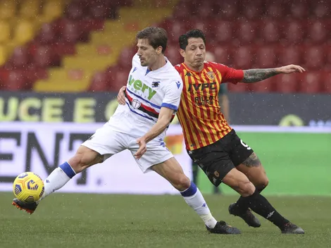 Partido de cumple: Gianluca Lapadula participó en el empate del Benevento