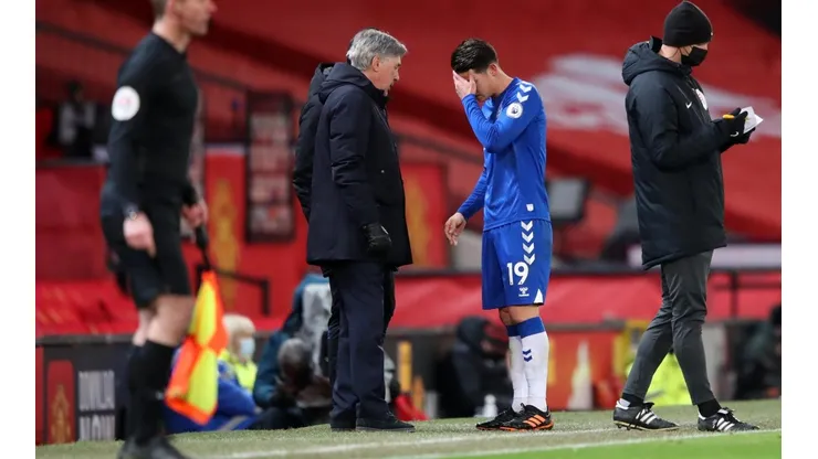 Ancelotti confirmó lesión de James Rodríguez, tras juego contra el M. United