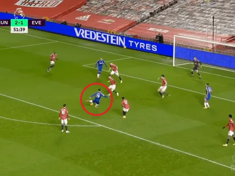 Control y latigazo: golazo de James para poner el 2-2 en el United vs. Everton