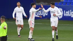 Varane se vistió de Ramos, metió dos goles y Real Madrid le ganó al Huesca