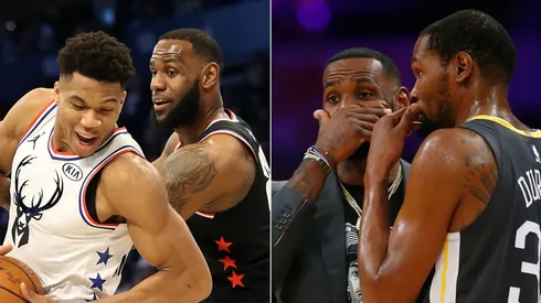 Giannis Antetokounmpo, LeBron James y Kevin Durant