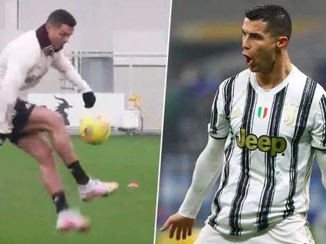 Video: Cristiano se puso a tirar magia en el entrenamiento de la Juventus