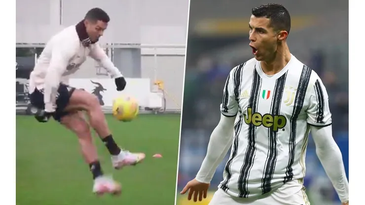 Video: Cristiano se puso a tirar magia en el entrenamiento de la Juventus