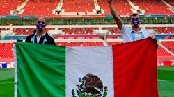Guido Pizarro y Nahuel Guzmán portaron la bandera de México en Qatar.