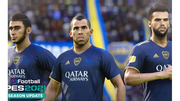 La nueva camiseta de Boca llega al PES 2021 en el Data Pack 4.0