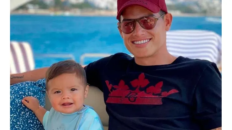 James Rodríguez junto a su hijo, Samuel Rodríguez.