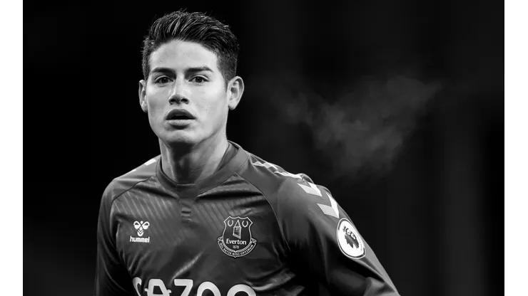 James Rodríguez, el gran ausente del Everton en la victoria ante Leeds United.