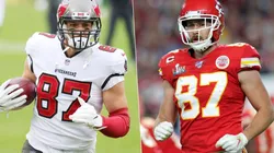 Rob Gronkowski y Travis Kelce