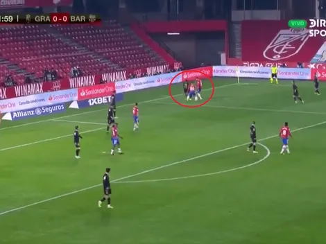 Umtiti se complicó en su área y todo terminó en gol de Granada ante Barcelona