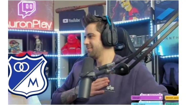 Lo volvió a hacer: Auronplay demostró de nuevo su cariño y respeto por Millonarios
