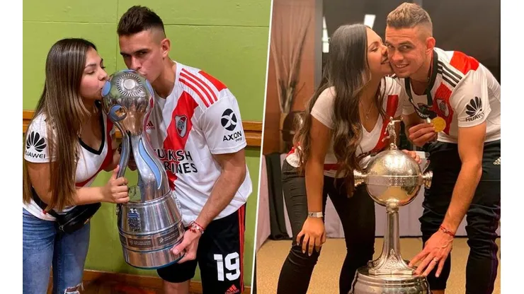 La esposa de Borré contó que el jugador "se transforma" cuando juega con River