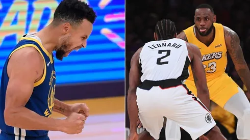 Stephen Curry, Kawhi Leonard y LeBron James
