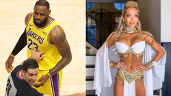 LeBron James y Juliana Carlos (Foto: Getty Images y @julianaacarlos)