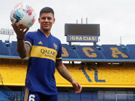 Llegó competencia para Zambrano: Marcos Rojo fue presentado en Boca Juniors