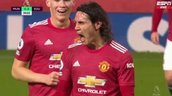 Cavani marcó su quinto gol en la Premier League: lo disfruta Manchester United