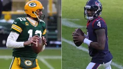 Aaron Rodgers y Deshaun Watson