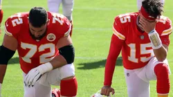 Eric Fisher y Patrick Mahomes (Foto: Getty)
