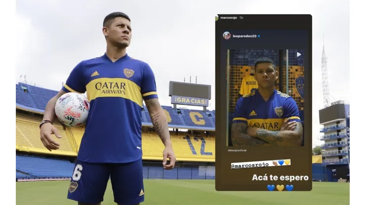 El mensaje de Marcos Rojo a un ex Boca en Instagram: "Acá te espero"
