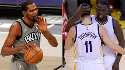 Kevin Durant, Klay Thompson y Draymond Greeen