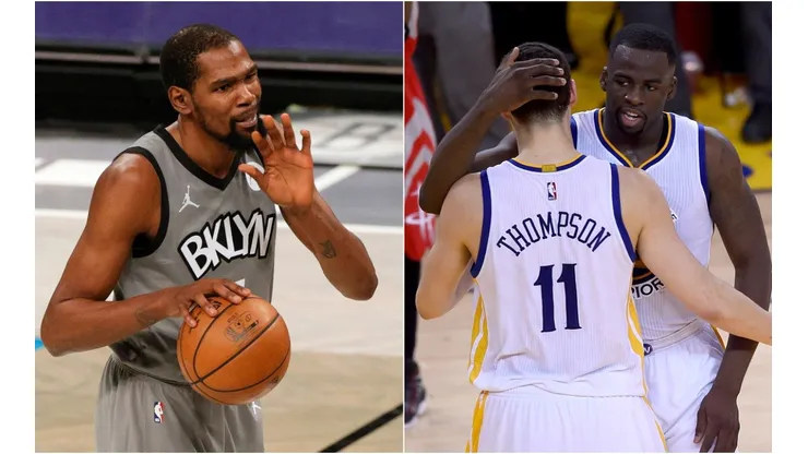 Kevin Durant, Klay Thompson y Draymond Greeen