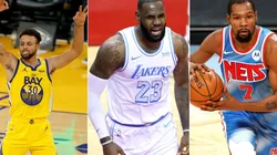 Stephen Curry, LeBron James y Kevin Durant