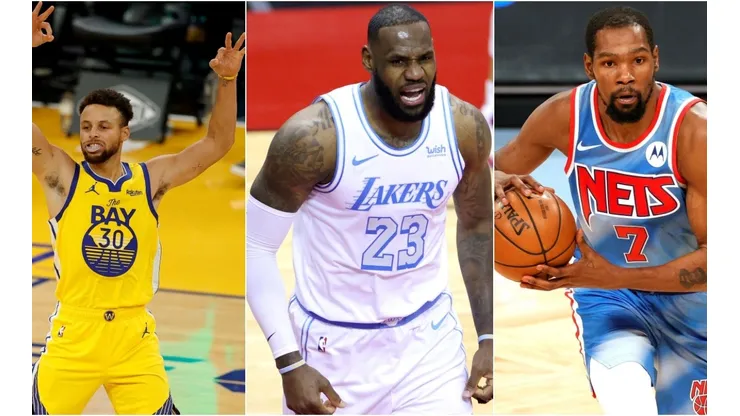 Stephen Curry, LeBron James y Kevin Durant