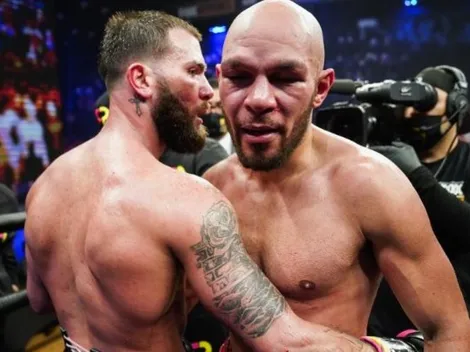 Caleb Truax no hizo nada arriba del ring, pero cuando bajó criticó a Caleb Plant