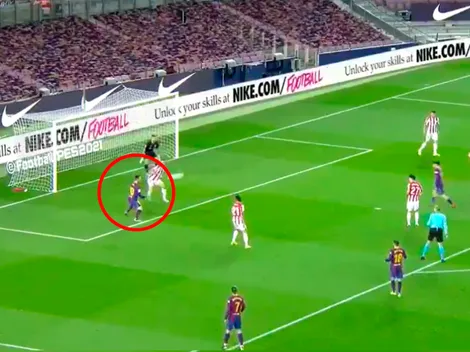 Video: Messi casi hace un gol de pecho que era para cerrar el Camp Nou