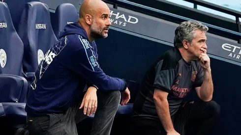 Pep Guardiola y Juan Manuel Lillo, juntos en el Manchester City.