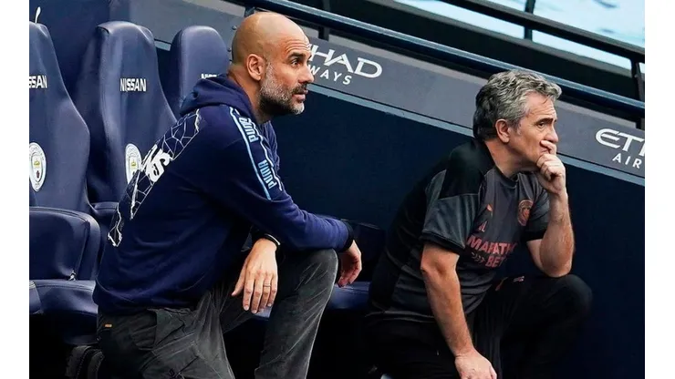 Pep Guardiola y Juan Manuel Lillo, juntos en el Manchester City.