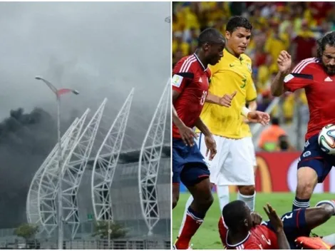 En llamas estadio donde la Selección Colombia jugó en el mundial de Brasil 2014